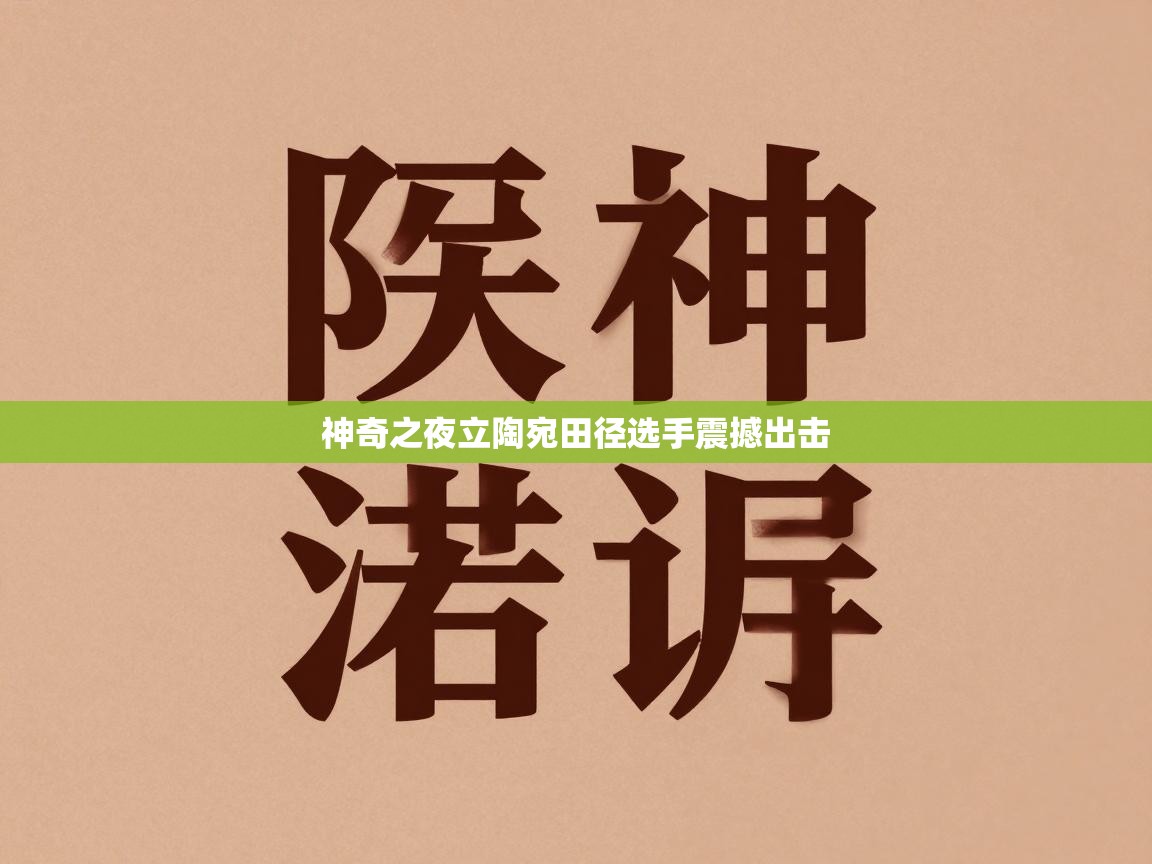 神奇之夜立陶宛田径选手震撼出击 第1张